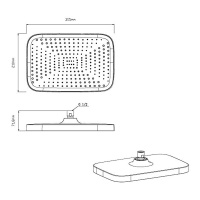 Душевой комплект VSFW-4211MB встраиваемый, 2 режима, черный - Gidratop.ru изображение