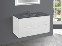 База под керамическую раковину Mia 1000 подвесная, 2 выкатных ящика soft close, G.White - Gidratop.ru изображение