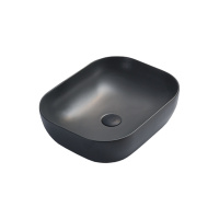 Раковина керамическая Vincea VBS-101MA, 505*405*140, накладная, цвет антрацит матовый - Gidratop.ru изображение