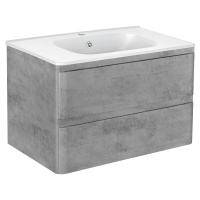 База под раковину Vico 800 подвесная, 2 выкатных ящика soft close, Beton - Gidratop.ru изображение