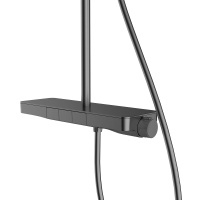 Душевая стойка Inspire VSFS-3I12TGM термостатическая с изливом, 30см верх.душ, вороненая сталь - Gidratop.ru изображение