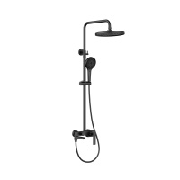 Душевая стойка VSFS-413MB с изливом, черный матовый - Gidratop.ru изображение