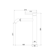 Смеситель для раковины City VBF-2C2GM однорычажный, вороненая сталь - Gidratop.ru изображение