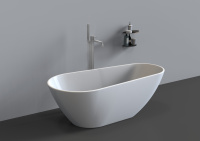 Смеситель для ванны напольный Desire VTF-1DBN с регулятором давления, однорычажный, брашированный никель - Gidratop.ru изображение