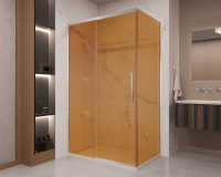 Душевой уголок Stella VSR-1ST9012GS, 1200*900, хром, стекло янтарь - Gidratop.ru изображение