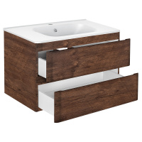 База под раковину Vico 800 подвесная, 2 выкатных ящика soft close, R.Wood - Gidratop.ru изображение