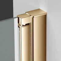 Душевая дверь Alpha VDP-3AL900CLG, брашированное золото, стекло прозрачное - Gidratop.ru изображение