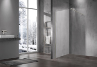 Душевая перегородка Walk-In VSW-1H120CLBN, 1200*2000, брашированный никель, стекло прозрачное - Gidratop.ru изображение