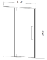 Душевая дверь Slim-N VDP-4SN110CL, хром, стекло прозрачное - Gidratop.ru изображение
