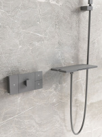 Душевой комплект Futura VSFW-2F11TGM термостатический встраиваемый, 3 режима, вороненая сталь - Gidratop.ru изображение