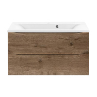 База под раковину Mia 900 подвесная, 2 выкатных ящика soft close, V.Oak - Gidratop.ru изображение