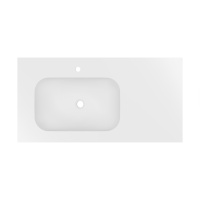 Раковина Elise VCB-4EL100MW-L, Corian левая, цвет белый матовый - Gidratop.ru изображение