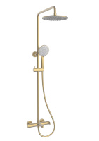 Душевая стойка Rondo VSFS-1R1BG с изливом, брашированное золото - Gidratop.ru изображение