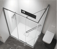 Душевой уголок Tesi VSRW-7TS9012CL, 1200*900, хром, стекло прозрачное - Gidratop.ru изображение