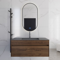 База под раковину Chiara 1000 подвесная, 1 выкатной ящик soft-close, C.Oak - Gidratop.ru изображение