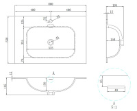 Раковина Elise VCB-4EL800MW, Corian цвет белый матовый - Gidratop.ru изображение