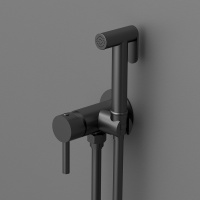 Гигиенический душ VHFW-101MB из латуни в комплекте со смесителем, черный - Gidratop.ru изображение