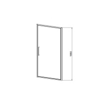 Душевая дверь Slim 8mm VDP-4SL900CLG, брашированное золото, стекло прозрачное - Gidratop.ru изображение