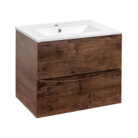 База под керамическую раковину Mia 700 подвесная, 2 выкатных ящика soft close, R.Wood - Gidratop.ru изображение