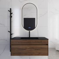 База под раковину Chiara 1000 подвесная, 1 выкатной ящик soft-close, C.Oak - Gidratop.ru изображение