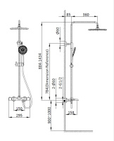 Душевая стойка Esse VSFS-1E1TCH термостатическая, хром - Gidratop.ru изображение