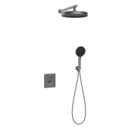 Душевой комплект Inspire VSFW-3I21MT2GM встраиваемый, термостат, двухрежимный, вороненая сталь - Gidratop.ru изображение