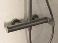 Душевая стойка Rondo VSFS-1R0GM без излива, вороненая сталь - Gidratop.ru изображение