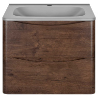 База под раковину Paola 600 подвесная, 2 выкатных ящика soft close, R.Wood - Gidratop.ru изображение