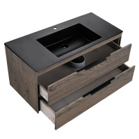 База под раковину Chiara 2D 1000 подвесная, 2 выкатных ящика soft-close, R.Oak - Gidratop.ru изображение