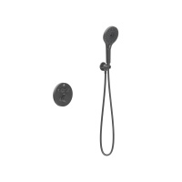 Душевой комплект Inspire VSFW-3I22MT5GM встраиваемый, термостат, двухрежимный, вороненая сталь - Gidratop.ru изображение