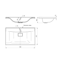 Раковина VCB-3M800G из кварцевого камня, цвет серый - Gidratop.ru изображение