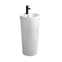 Раковина керамическая Vincea VBS-2P201, 395*395*820, напольная, цвет белый - Gidratop.ru изображение