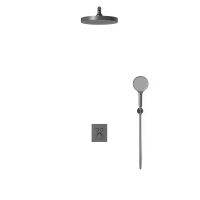 Душевой комплект Inspire VSFW-3I21T2GM встраиваемый, термостатический, 2 режима, вороненая сталь - Gidratop.ru изображение