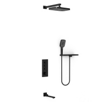 Душевой комплект VSFW-431T1RMB встраиваемый, термостатический, 3 режима, черный - Gidratop.ru изображение
