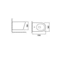 Подвесное биде Q-Line VB1-11G1B, цвет золото/черный - Gidratop.ru изображение