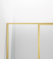 Душевой уголок Slim 8mm VSR-4SLP9012CLG, 1200*900, брашированное золото, стекло прозрачное - Gidratop.ru изображение