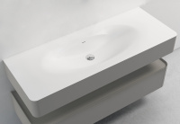 База под раковину Caprise 1200 подвесная, 1 выкатной ящик soft close, светло-серый матовый - Gidratop.ru изображение