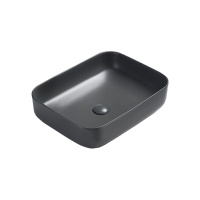 Раковина керамическая Vincea VBS-105MA, 500*390*130, накладная, цвет антрацит матовый - Gidratop.ru изображение