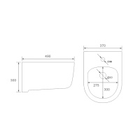 Биде подвесное VB1-34S, цвет белый - Gidratop.ru изображение