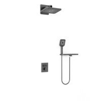 Душевой комплект Inspire VSFW-3I21MT4RGM встраиваемый, термостат, двухрежимный, вороненая сталь - Gidratop.ru изображение