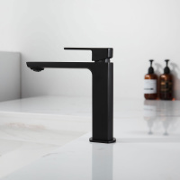 Смеситель для раковины Next VBF-1N1MB однорычажный, черный - Gidratop.ru изображение