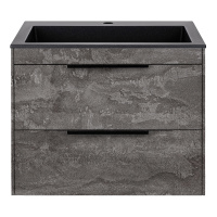 База под раковину Chiara 2D 600 подвесная, 2 выкатных ящика soft-close, G.Stone - Gidratop.ru изображение