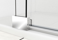 Душевая дверь Extra VDP-1E1011CGB, 1000/1100, черный, стекло тонированное - Gidratop.ru изображение