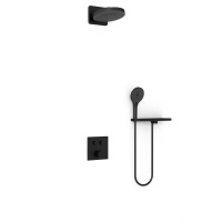 Душевой комплект VSFW-4I211RMB встраиваемый, двухрежимный, черный - Gidratop.ru изображение