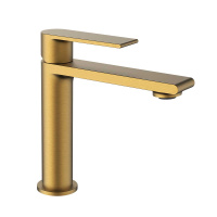 Смеситель для раковины Vogue VBF-1V1BG однорычажный, брашированное золото - Gidratop.ru изображение