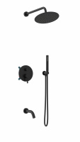 Душевой комплект Villa VSFW-1VL3MB встраиваемый, 3 режима, черный - Gidratop.ru изображение