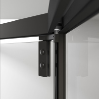 Душевой уголок Show VSP1-4SH100CLB, 1000*1000, черный, стекло прозрачное - Gidratop.ru изображение