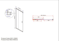 Душевой уголок Garda VSS-1G8090CLBN, 900*800, брашированный никель, стекло прозрачное - Gidratop.ru изображение