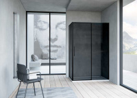 Душевой уголок Slim Soft VSR-1SS9012CGB, 1200*900, черный, стекло тонированное - Gidratop.ru изображение