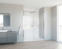 Душевая дверь Como Soft VDS-1CS140CL, 1400, хром, стекло прозрачное - Gidratop.ru изображение